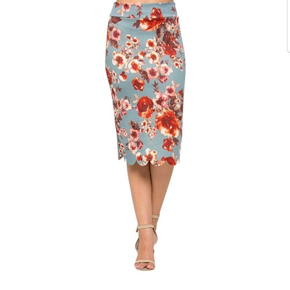 Womens Floral Skirt Sz large